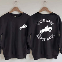 Personalized Equestrian Name Horse Horseback Riding Sweatshirt