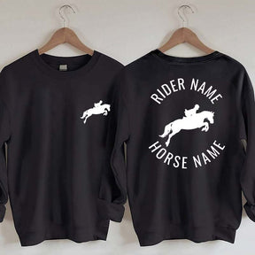 Personalized Equestrian Name Horse Horseback Riding Sweatshirt