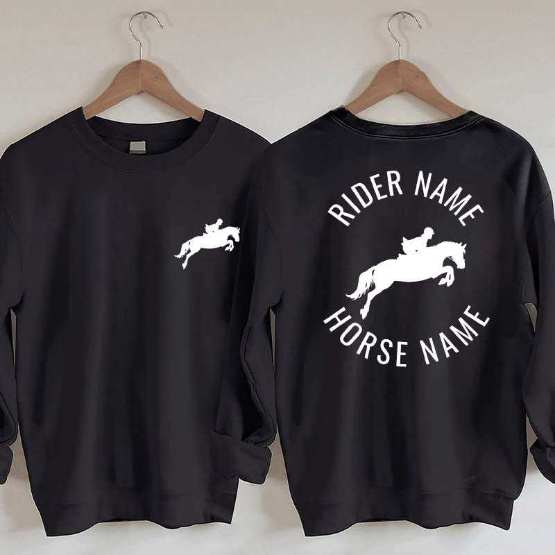 Personalized Equestrian Name Horse Horseback Riding Sweatshirt