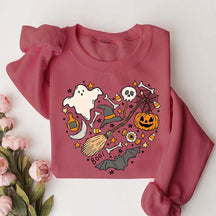 Cute Halloween Doodles Hearth Sweatshirt