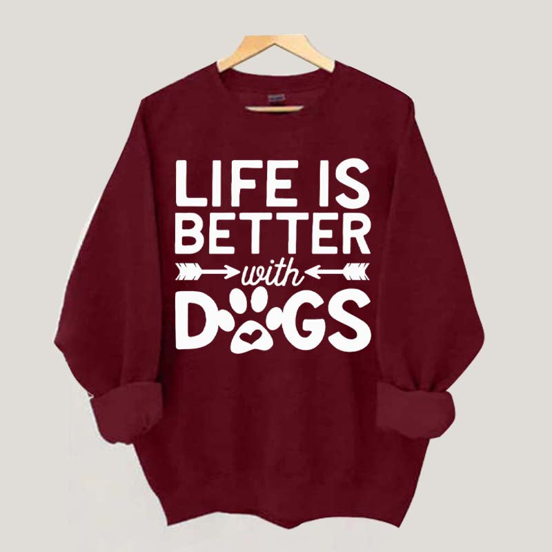 Life Is Better With Dogs Heavy Blend Sweatshirt