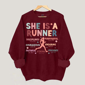 Half Marathon Running Religous Sweatshirt