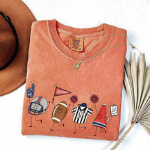 Team Matching Football Doodle T-Shirt