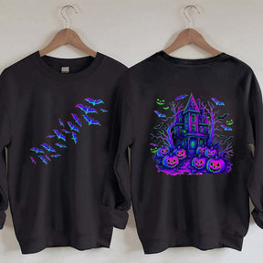 Halloween Haunted House Bats Sweatshirt
