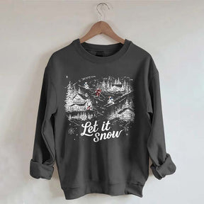 Let It Snow Skiing Sweatshirt