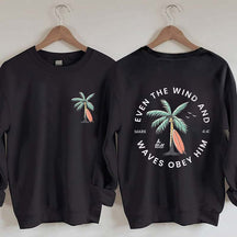 Beachy Backprint Bible Verse Sweatshirt