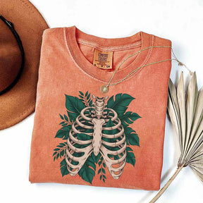 Skeleton Green Plant T-Shirt