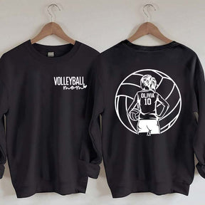 Personalized Volleyball Mom Name & Number Sweatshirt