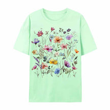Boho Purple Floral Wildflowers T-Shirt