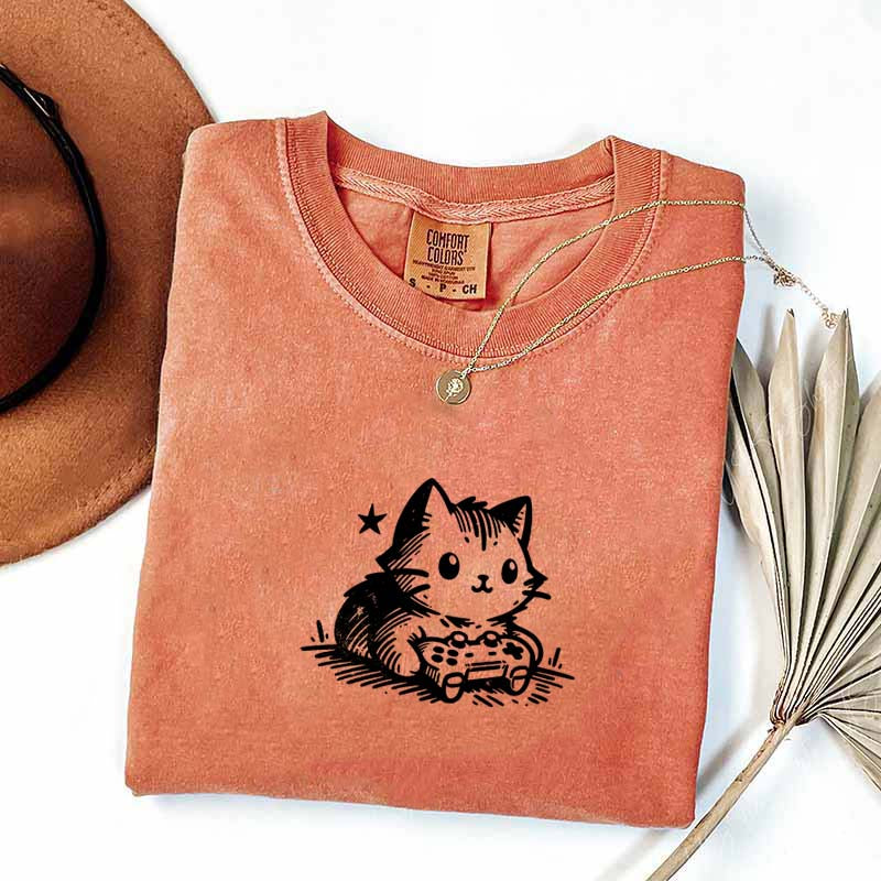 Gamer Cat Funny Gamer T-Shirt
