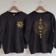 Celestial Moon Phase And Sun Sweatshirt