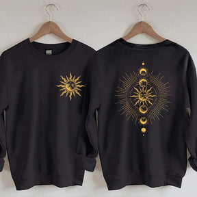Celestial Moon Phase And Sun Sweatshirt
