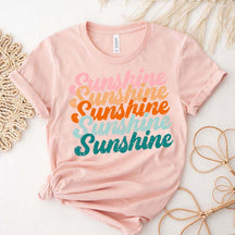 Retro Sunshine Hiking Summer Vacation T-Shirt