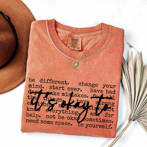 It's Okay Inspirational T-Shirt