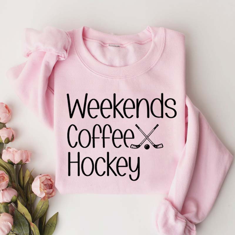 Funny Weekend Coffe Hockey Lover Sweatshirt