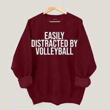 Easily Distracted By Volleyball Athletes Sweatshirt