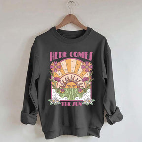 Here Comes The Sun Retro Celestial Sweatshirt