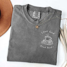 Love God Drink Coffee Read Books Religious T-Shirt
