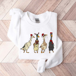 Christmas Ducks Farm Lover Sweatshirt
