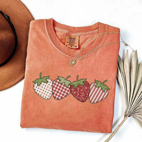Vintage Strawberry Printed T-Shirt