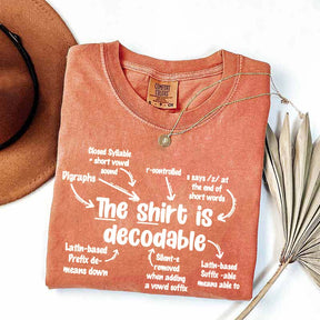 The Shirt Is Decodable Funny Reading Teacher T-Shirt