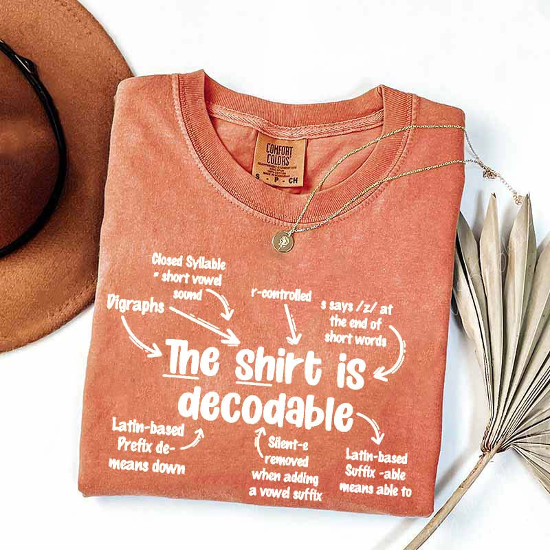 The Shirt Is Decodable Funny Reading Teacher T-Shirt