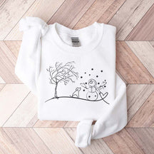Let It Snow Winter Snowman Dog Sweatshirt