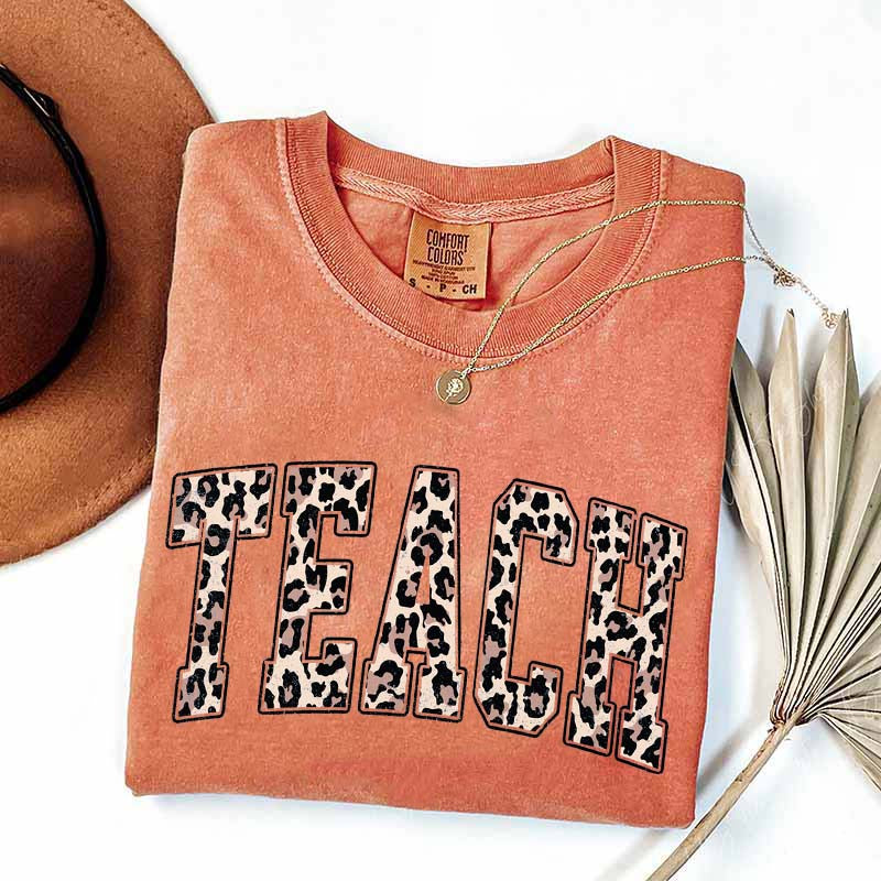 Comfort Colors Leopard Teacher T-Shirt