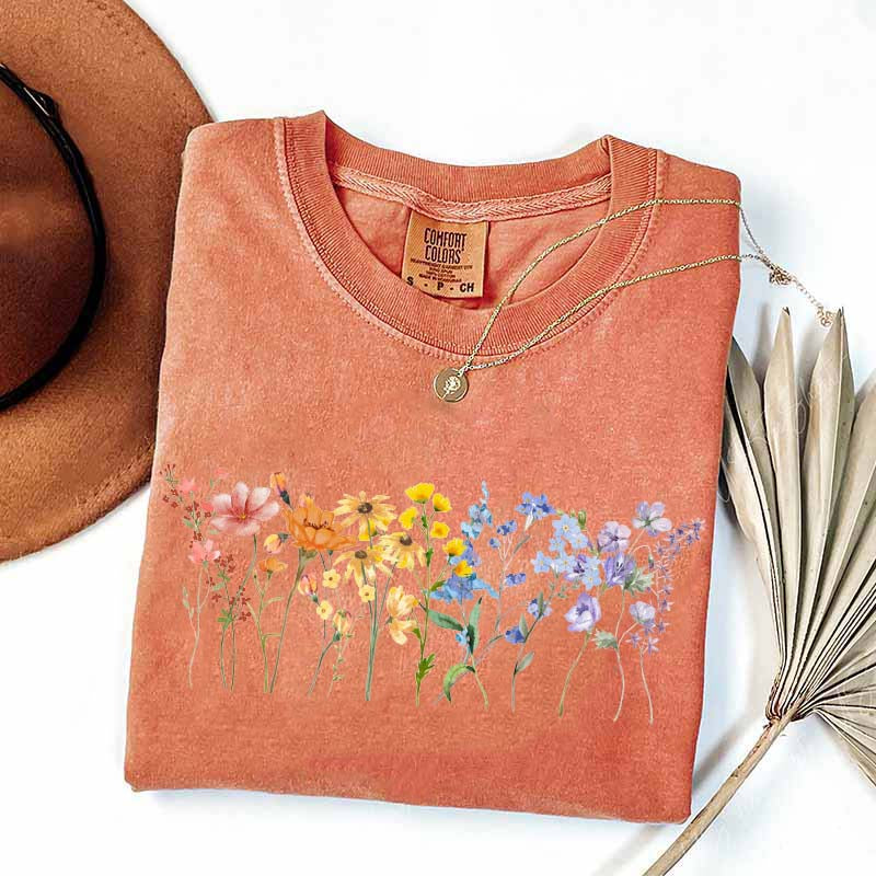 Wildflower LGBT Rainbow Floral T-Shirt