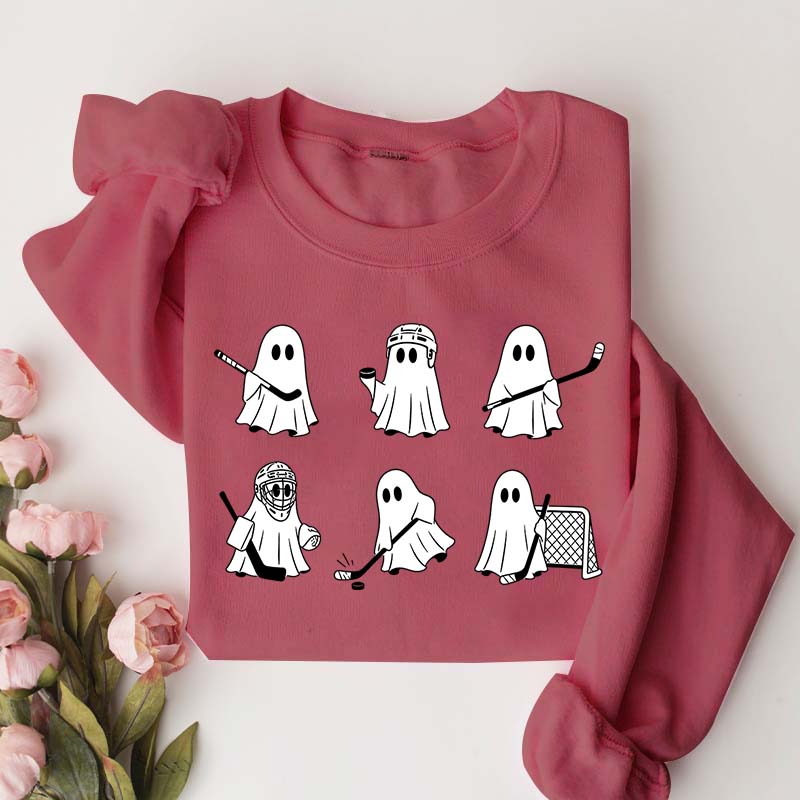 Ghost Hockey Halloween Sweatshirt