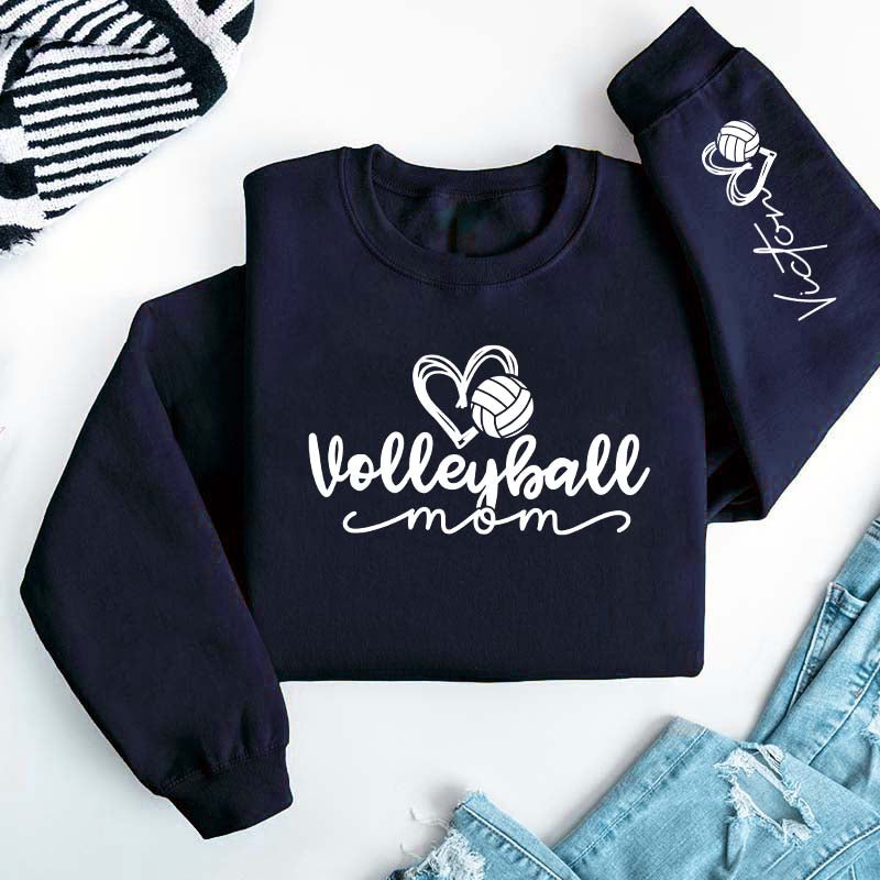 Custom Name Volleyball Heart Sport Sweatshirt