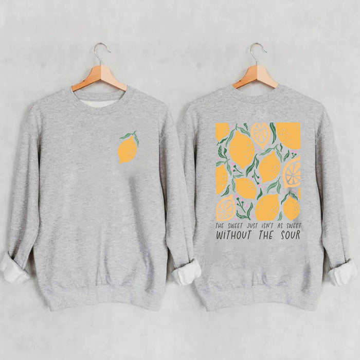 Lemon Hippie Flowers Motivational Sweatshirt