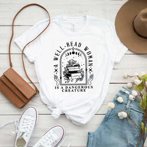 Retro A Well Read Woman Is A Dangerous Creature T-Shirt