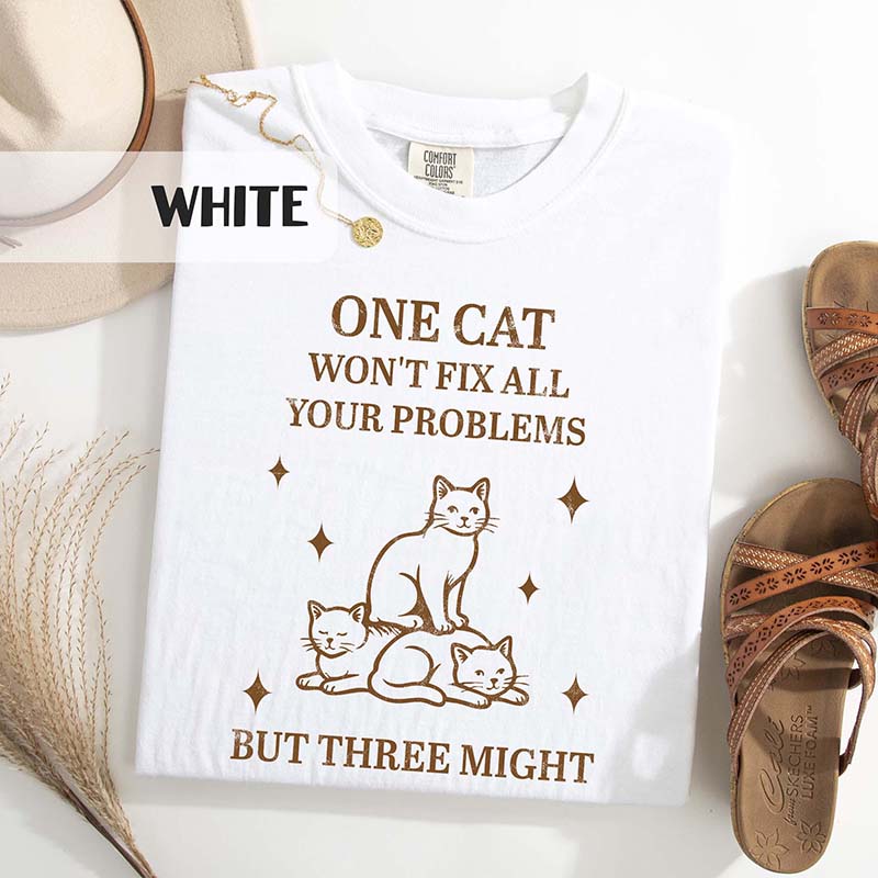 Funny Three Cat Lover Retro T-Shirt