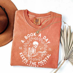 A Book a Day Skeleton T-Shirt