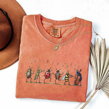 Vintage Insect Music Graphic T-Shirt