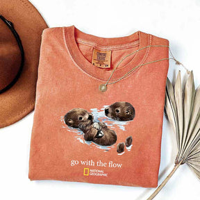 National Geographic Otters Go With The Flow T-Shirt