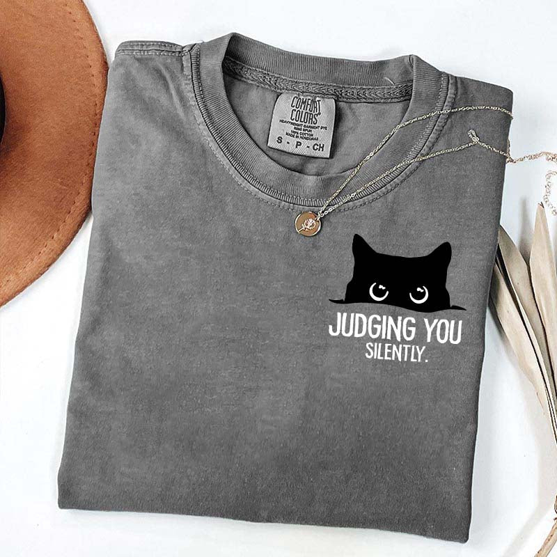 Judging You Silently Cat T-Shirt