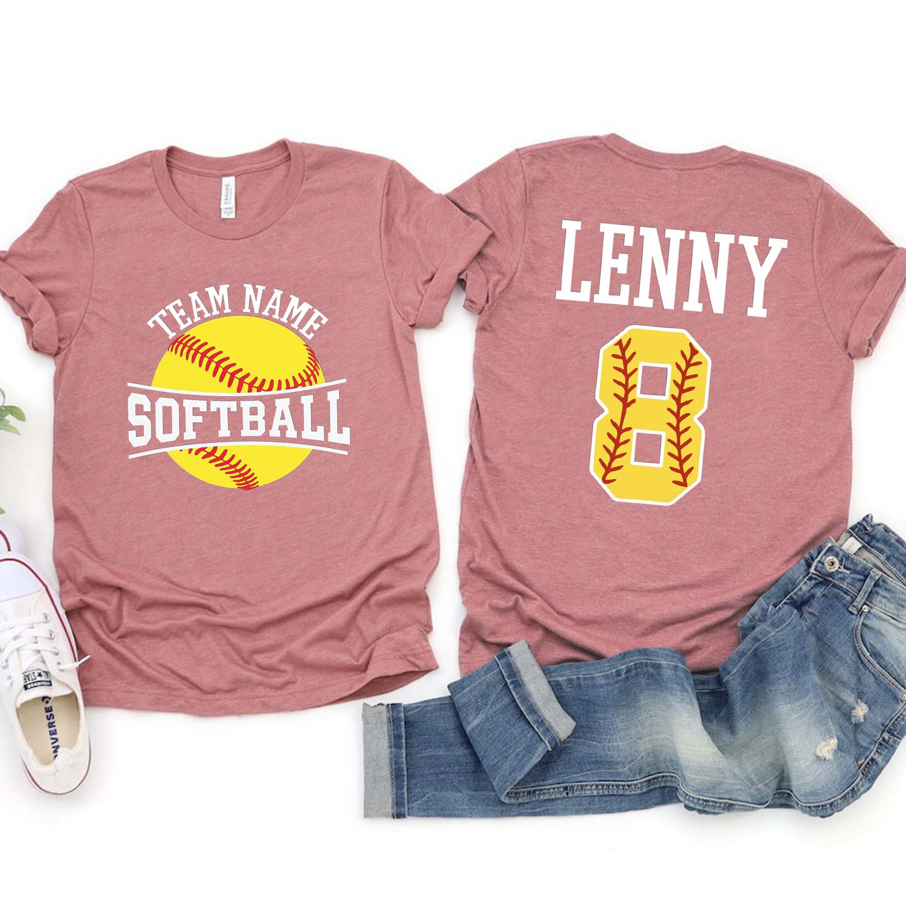 Personalized Softball Team T-Shirt