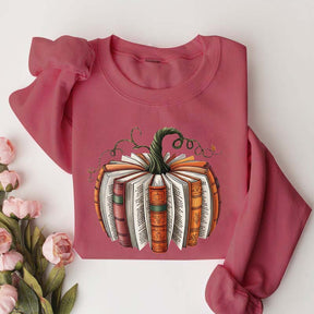 Fall Book Pumpkin Halloween Sweatshirt