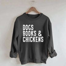 Trendy Dogs Books & Chickens Sweatshirt
