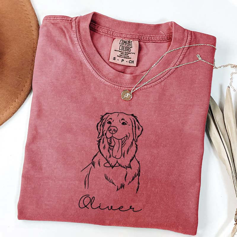Custom Pet Love With Name And Photo T-Shirt
