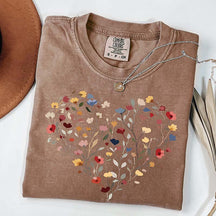 Floral Love Graphic Heart T-Shirt