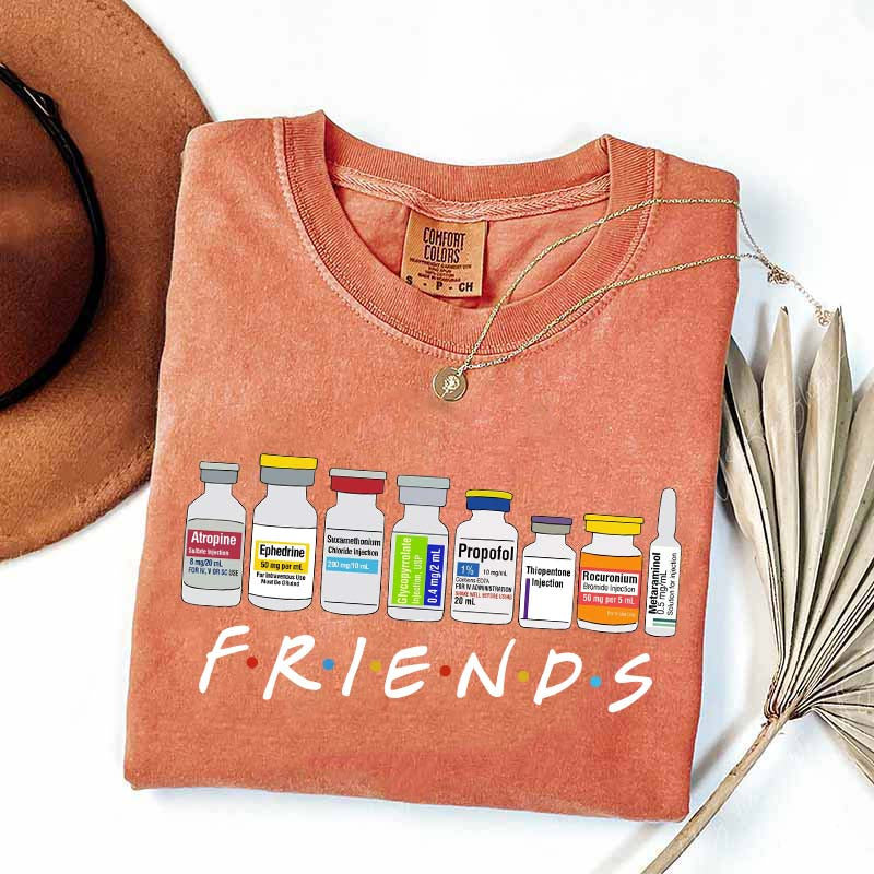 Nurse Friends Propofol CRNA Medical Critical Care T-Shirt