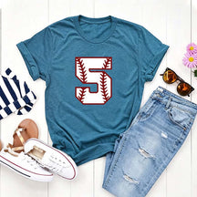 Personalized Baseball Number Minimalist T-Shirt