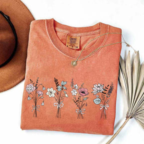 Floral Coquette Bow Ladies T-Shirt