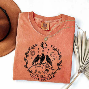 Support Your Local Murder Sun And Moon T-Shirt