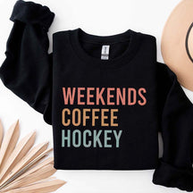 Weekends Coffee Hockey Sport Mom Sweatshirt