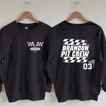 Personalized Pit Crew Racing Sweatshirt