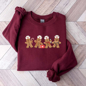 Gingerbread Christmas Nurse Sweatshirt